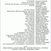 Dialoghi delle Carmelitane (Georges Bernanos). Gruppo Teatrale Mandriolo, 1983.